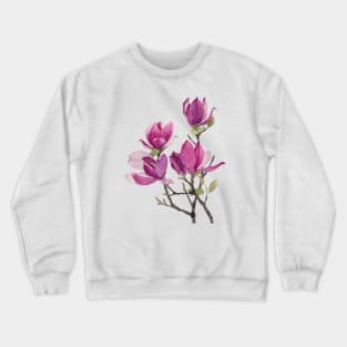 Watercolor magnolia Crewneck Sweatshirt